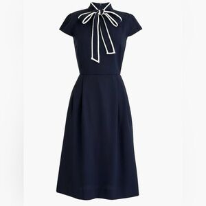 J.Crew Tie Neck Dress in Navy 6